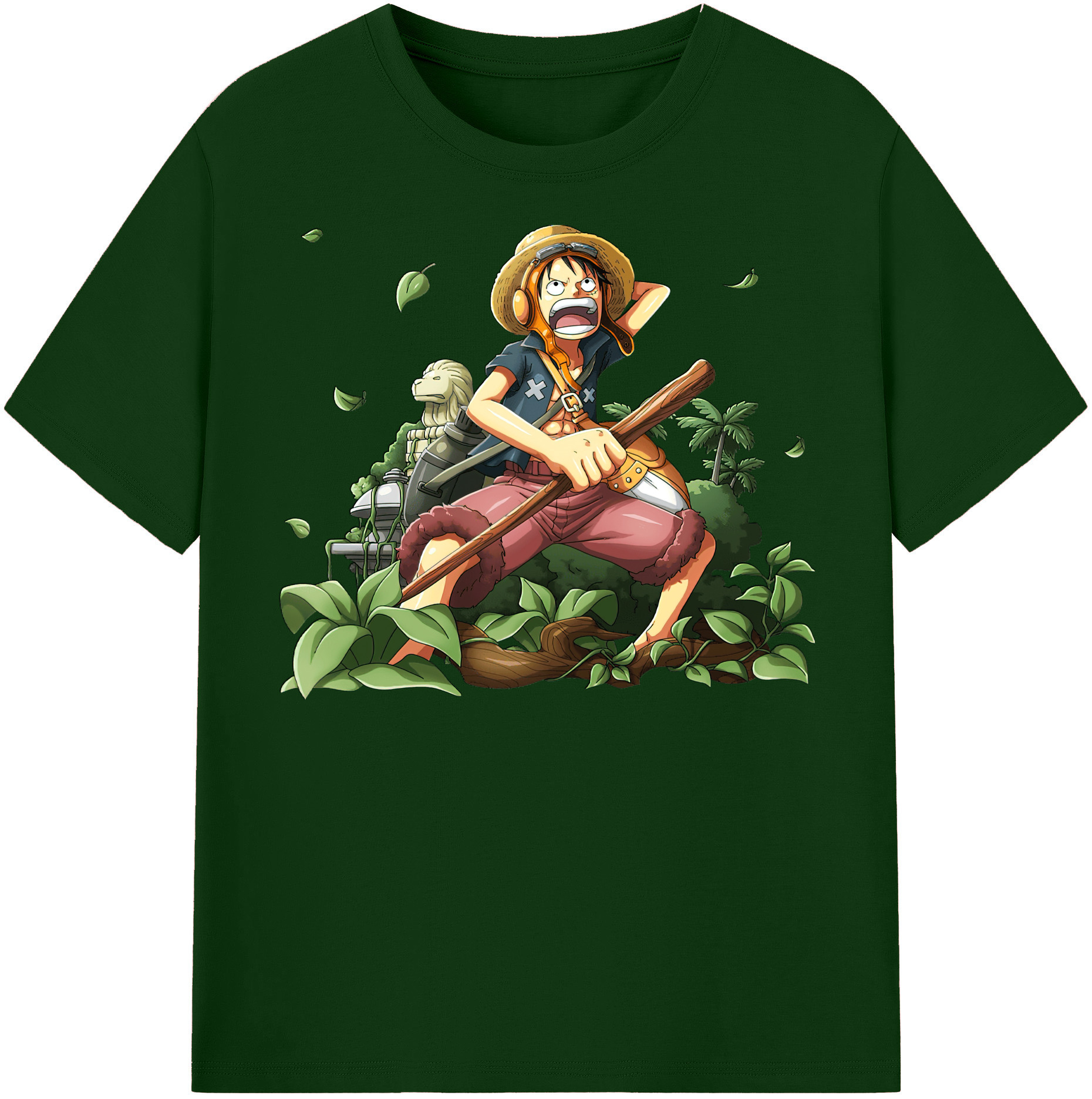 ワンピース モンキー・D・ルフィ ONE PIECE Monkey D. Luffy 綿100％半袖Tシャツ（フロントプリント）